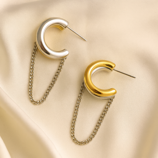 Bi-Metallic Earrings