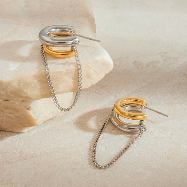 Bi-Metallic Earrings