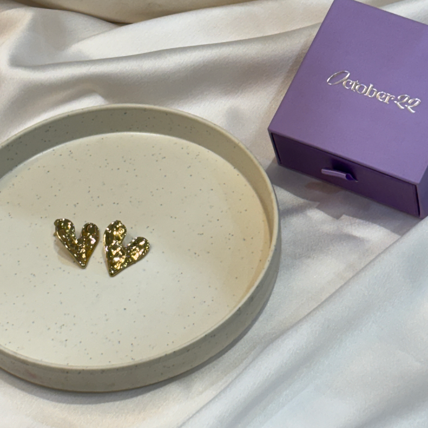 Hammered Love Earrings