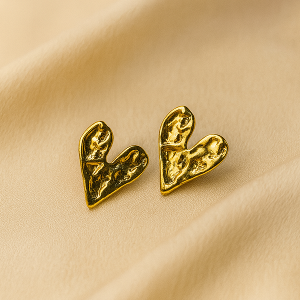 Hammered Love Earrings