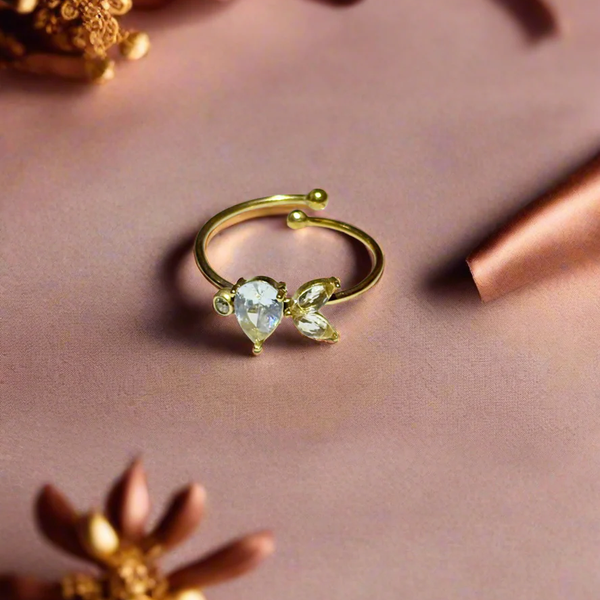 Aurora Teardrop Ring