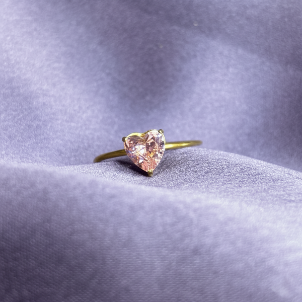 Quartz Heart Ring