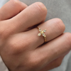 Crystal Clover Ring