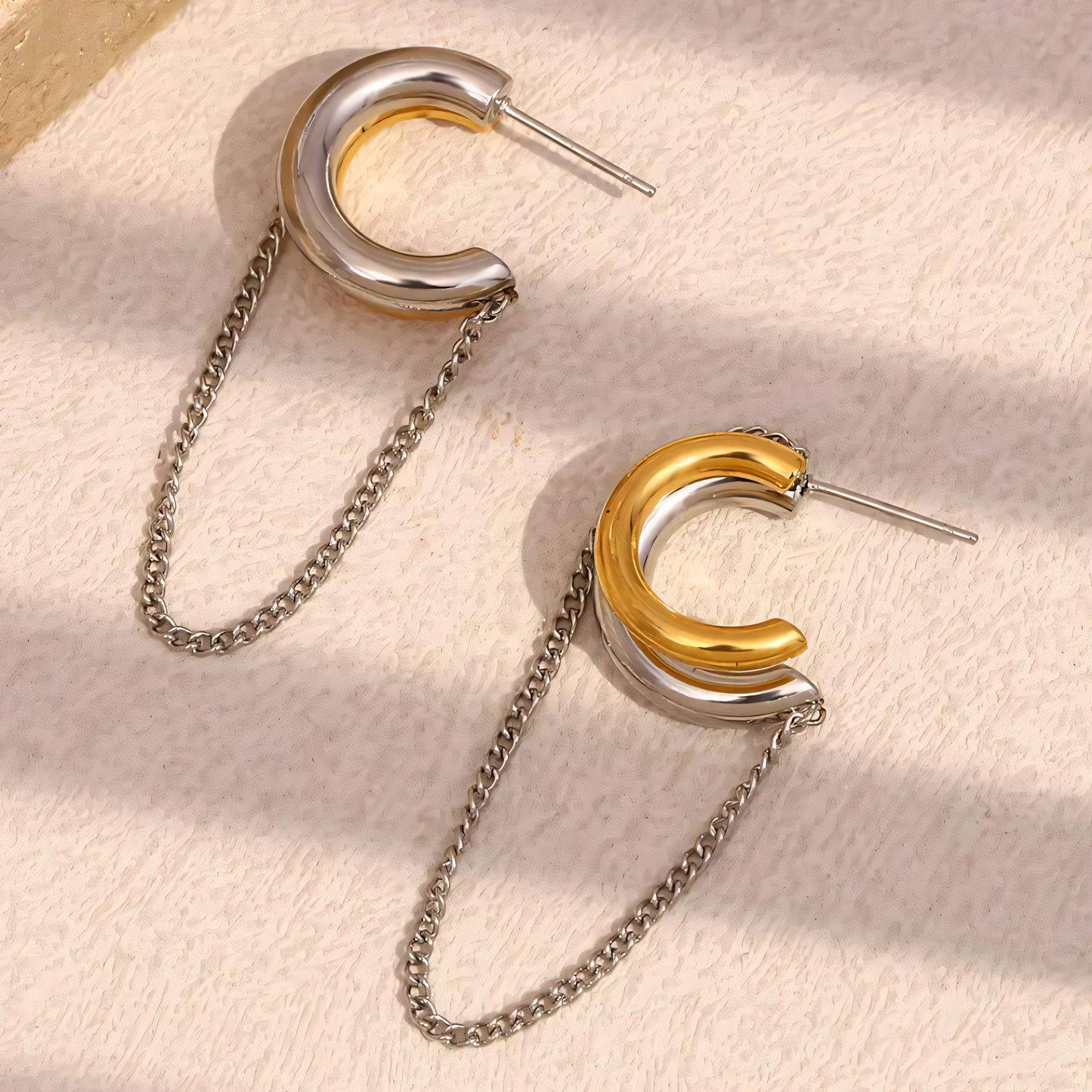Bi-Metallic Earrings