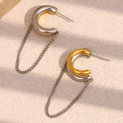Bi-Metallic Earrings