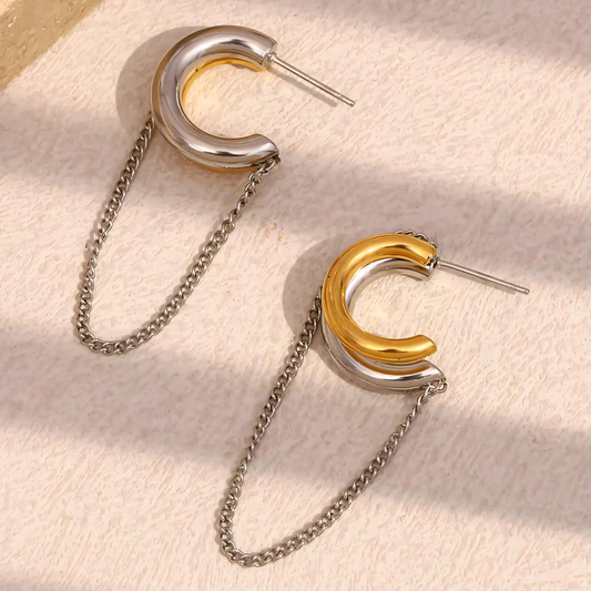 Bi-Metallic Earrings