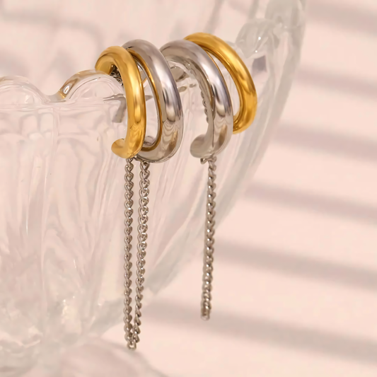 Bi-Metallic Earrings