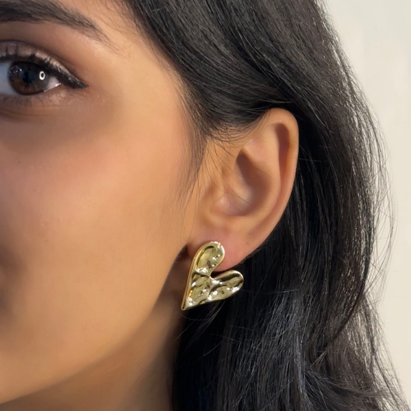 Hammered Love Earrings