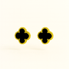 Onyx Fleur Studs